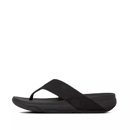 Fitflop SURFA Toe-Post Women's Sandals Black | ZA-C-0289