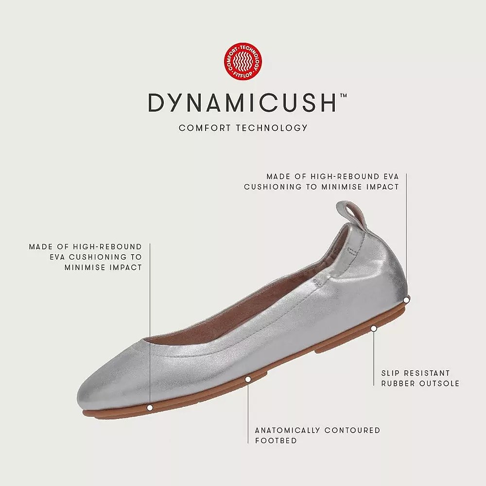 Fitflop ALLEGRO Fold-Down Back Leather Women's Ballet Flats Light Brown | ZA-B-2364